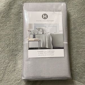 Hotel collection flannel king pillowcase set